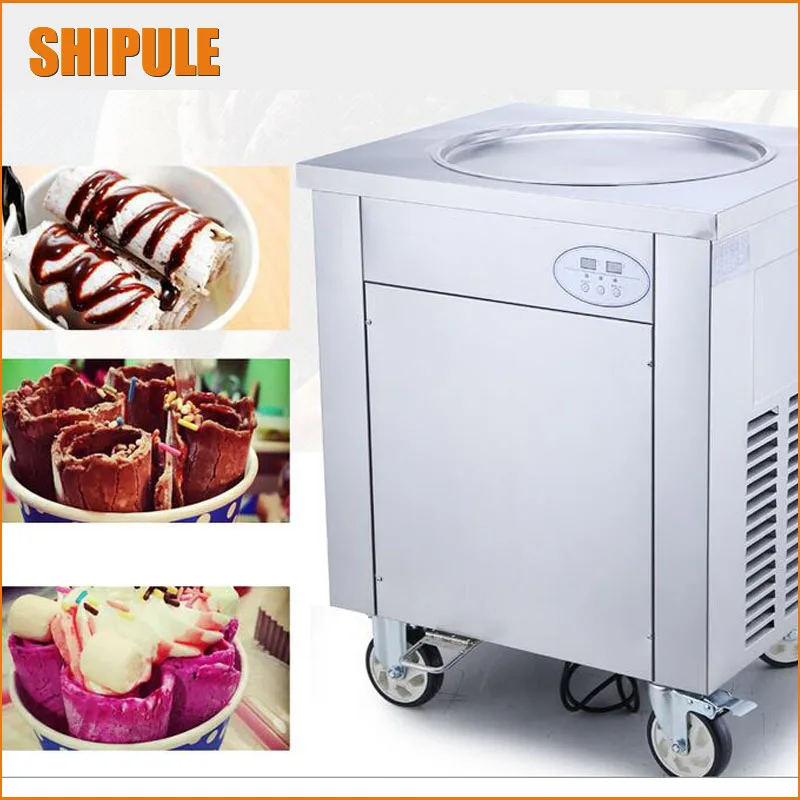 thailand fry ice cream machine fried ice roll pan machine flat pan rolled fried ice machine ice cream rolls machine