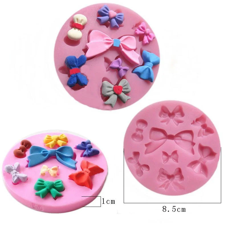 

High Quality Silicone Mold Many Mini bow-knot Chocolate Wedding Cake Decorating Tools DIY Baking Fondant kitchen accessories
