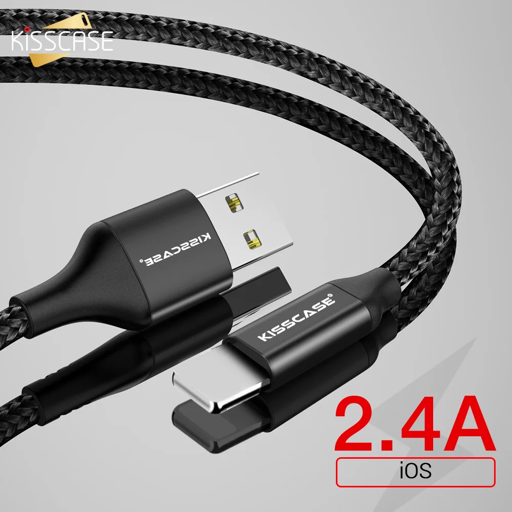

KISSCASE 3A Type C USB Cable For Samsung S8 S10 Xiaomi Redmi Note 7 Phone Fast Charging USB Type C Data Cables For Android Phone