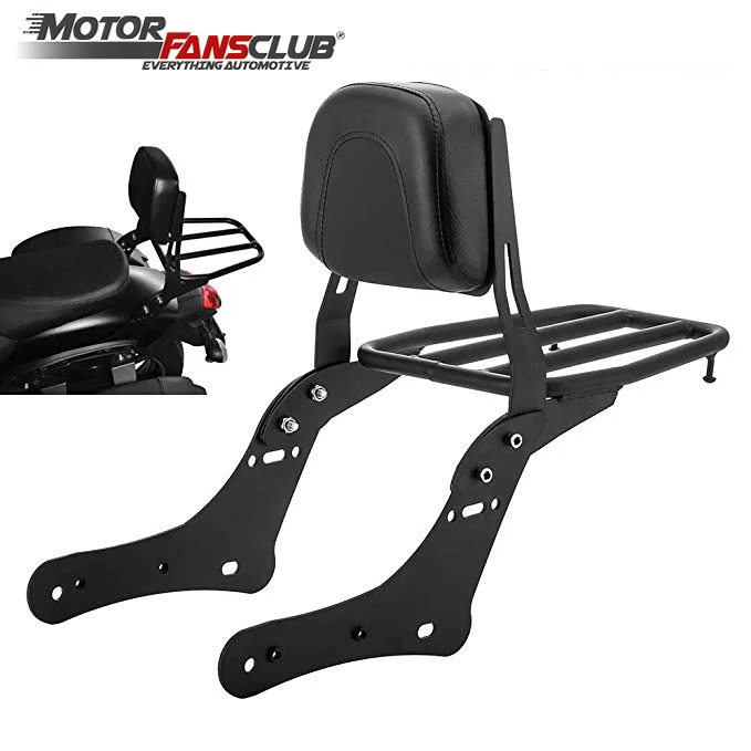 Motorcycle Sissy Bar Backrest Luggage Rear Rack Passenger Back Seat Cushion For Kawasaki VN650 Vulcan S 650 2015-2018