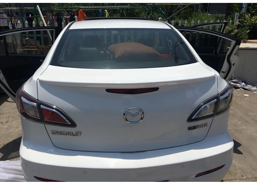 AITWATT белый задний спойлер для Mazda 3 M3 2011 2012 2013 2014 2015 ABS неокрашенный багажник крыло