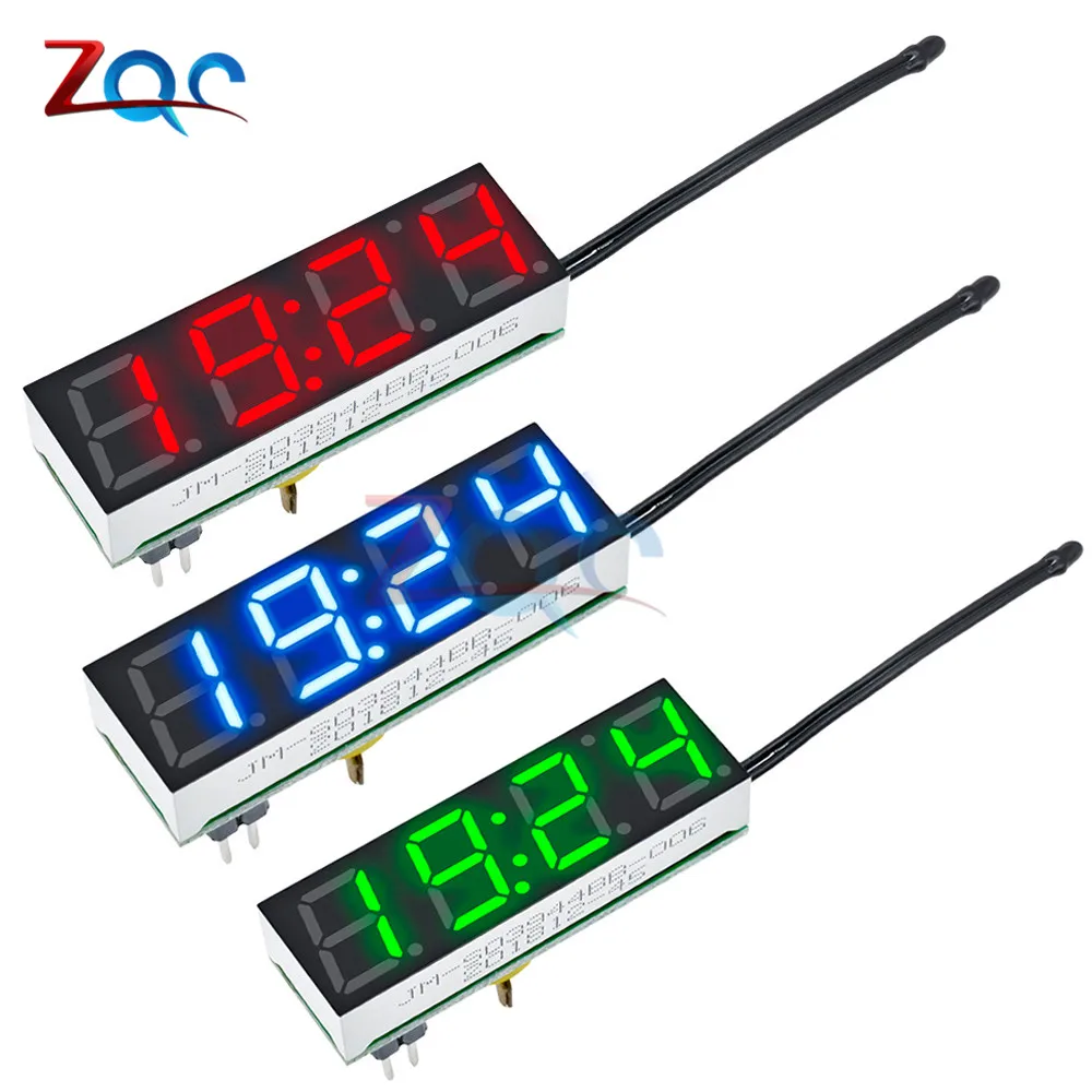 

3 In 1 DS3231SN Digital LED Time Clock Temperature Voltage Thermometer Voltmeter Meter Monitor DC 5V 12V 24V for Car Motorcycle