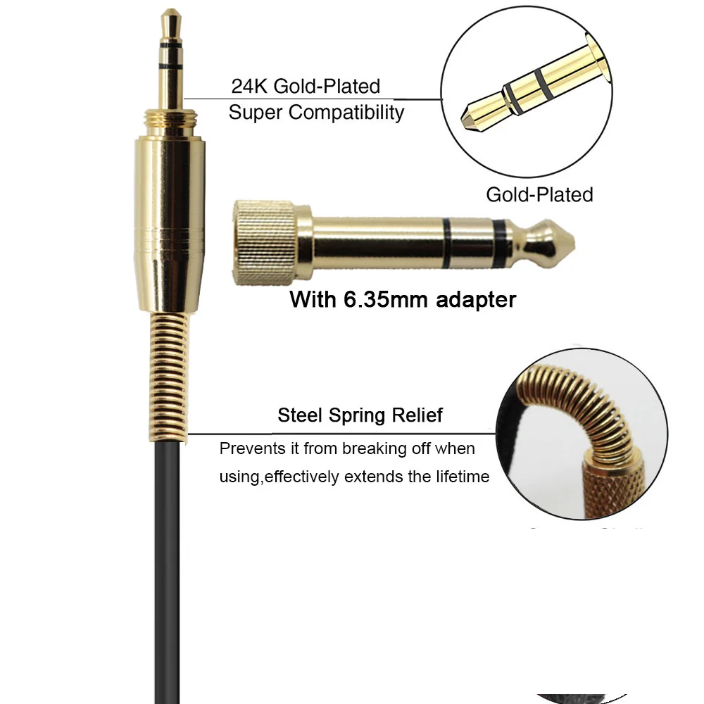 Наушники poyatu кабель для AKG Q701 K702 K267 K712 K141 K171 K181 K240 MK II K271MKII гибкий спиральный кабель с 6,35 мм адаптер