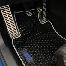 Резиновые водонепроницаемые латексные автомобильные коврики для Volkswagen Golf 6GTI R20 Sagitar Octavia Scirocco сотовые модели/R логотип/TSI логотип