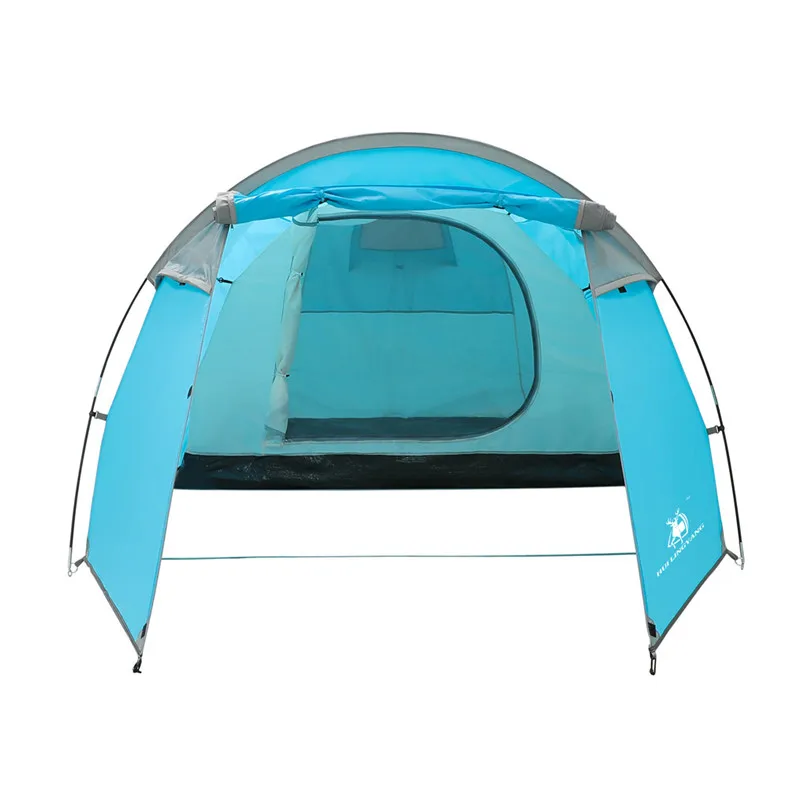 Camping Rainproof Tents Ultralight Camping tent Waterproof 3-4 Person Double Layer Tunnel Tent One Bedroom One Living Room #2H07 (27)