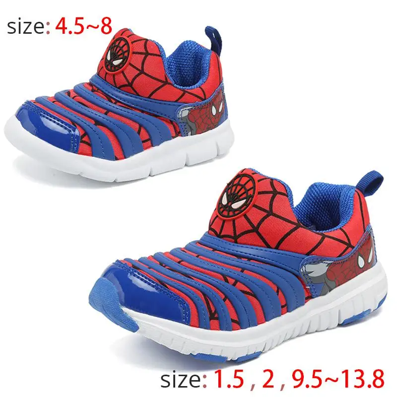 Детская обувь; спортивные кроссовки для маленьких мальчиков; коллекция года; сезон весна-осень; высококачественные дышащие кроссовки для девочек; Детские кроссовки с героями мультфильмов - Цвет: red blue