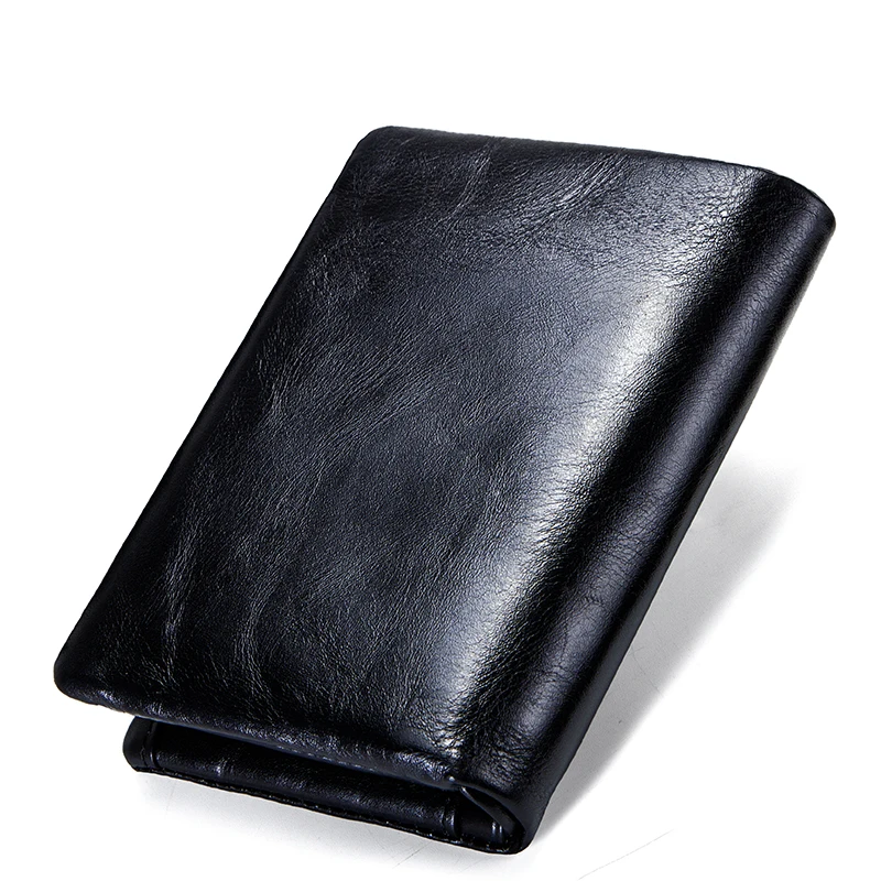 Factory Crosshatched Faux-Leather Bifold Wallet