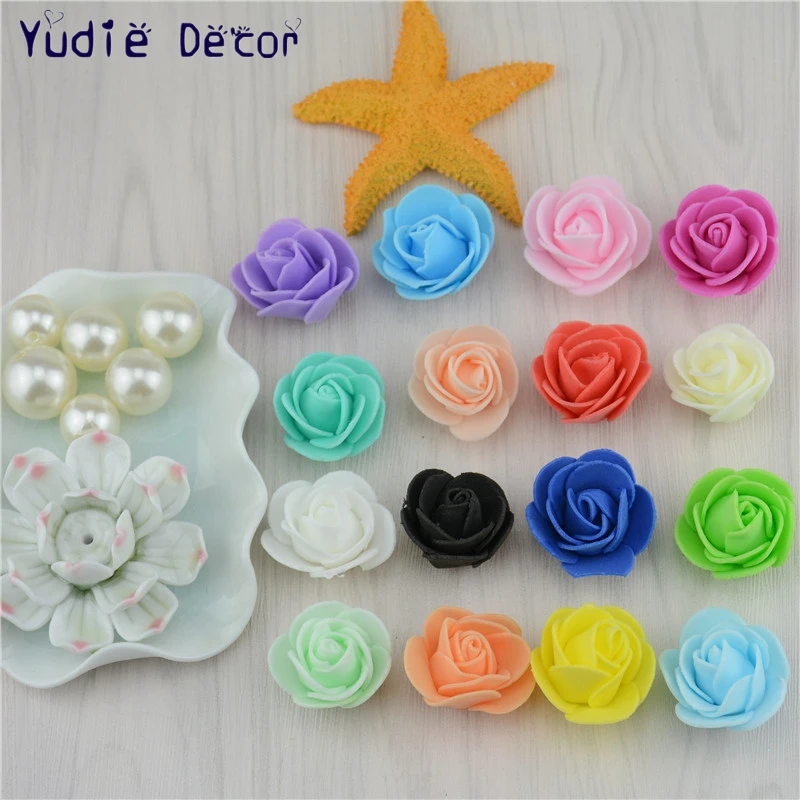 

50pcs/lot cheap Artificial new small rose Flowers For Wedding party Decoration Bridal Decorative Plants Diy Scrapbooking wall