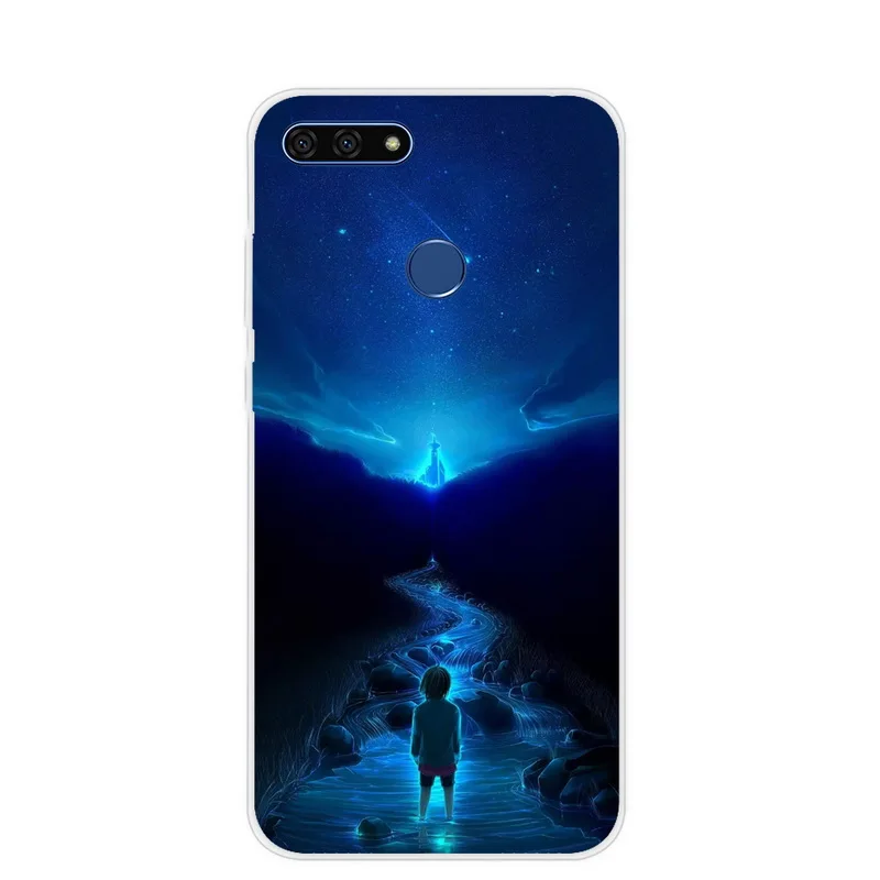 Honor 7C силиконовый чехол для Huawei Честь Aum L41 5 7 дюймов мягкий телефона с