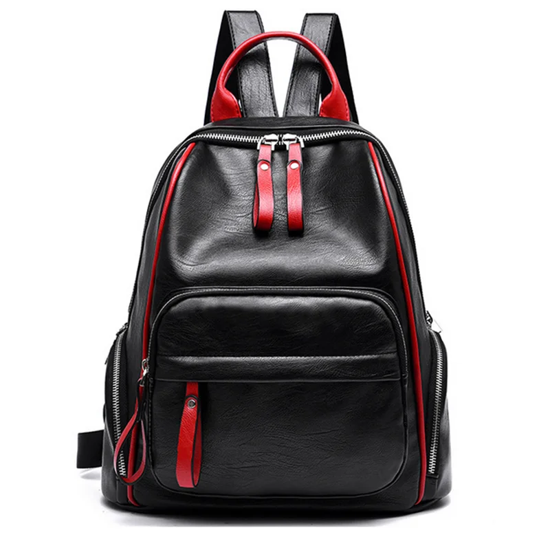 

New Women Backpack 2019 Fashion Pu Leather Leisure School Bags For Teenagers Big Designer Backpack Student Girl Travel Bag