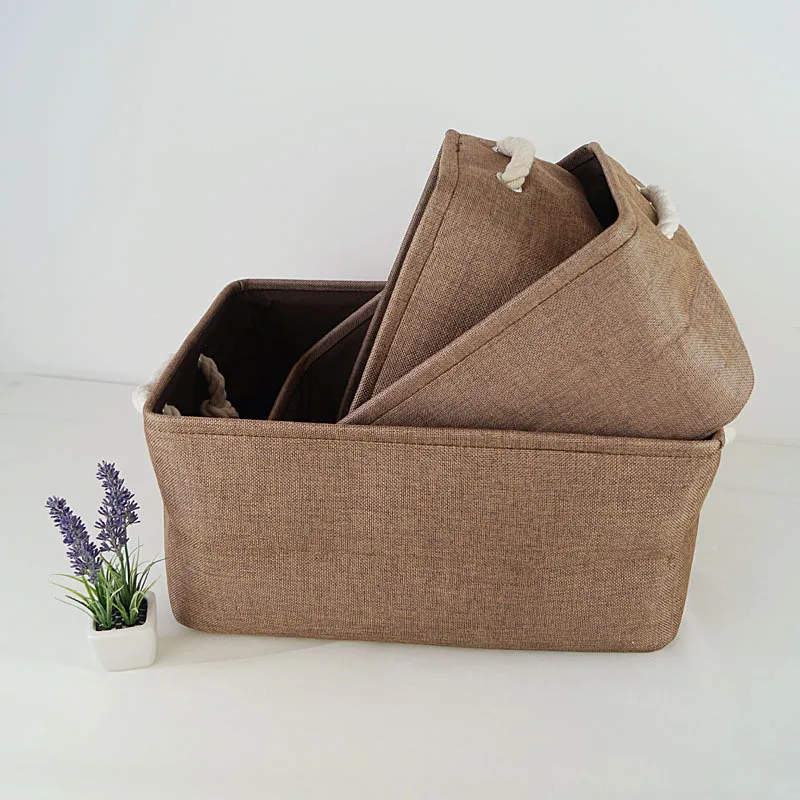 Luluhut المحمولة صندوق تخزين النسيج للطي سلة تخزين ملابس المنزلية الملابس المنظم أشتات فرز مربع مع مقبض