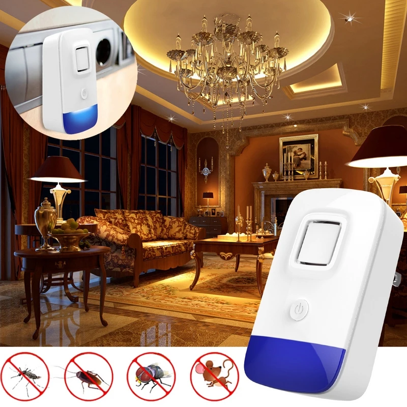 New Electric Ulatrosonic Mouse Repellent Mosquito Bat Non-toxic Silent Insect Repellent Mosquito Bat Cockroach Fly Trap 2018 (5)