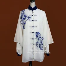 Customize Chinese Tai chi clothing taiji sword performance shawl exercise wushu uniform embroidery for women children girl kids