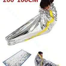 200 шт Первая помощь на открытом воздухе спасательное Дело Портативный водонепроницаемый многоразовая экстренная помощь спасательный фольгированный кемпинг выживания Спальный мешок 2*1 м