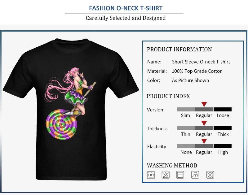 Lollipop Witch by Amberly Berendson T Shirt for Men Printed Summer/Autumn Tops T Shirt Cheap Clothing Shirt O Neck 100% Cotton Lollipop Witch by Amberly Berendson