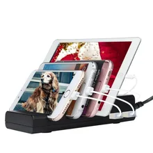 4 порта зарядная док-станция Подставка держатель 1A/2.4A USB универсальный смартфон зарядное устройство для iPhone X 8 7 6 6S Plus 5 samsung LG