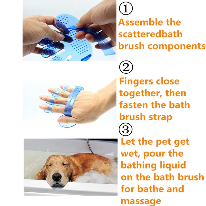 Fur Remover Comb Dog Accessories hairbrush Grooming Bath Hair Cleaning Brush For Dogs Pet Cats Massage Gloves Pets Supplier  (1)