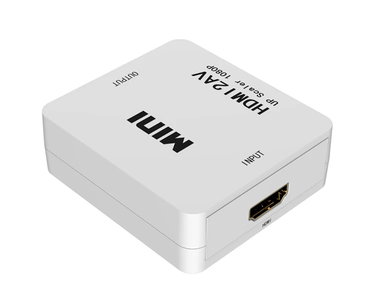 10 шт./лот HDMI К AV RCA конвертер Composite HD до масштабирования 1080 P HDMI к RCA AV Video Converter адаптер полный HDMI2AV для HD ТВ