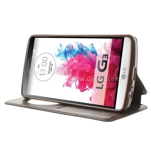 Roar Korea Noble Quick Circle Leather Flip Cover for LG G3 D850 D855 LS990 - Brown