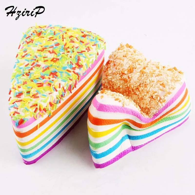 

HziriP New Kids Kitchen Toys Food Rainbow Cake Decorating Squishy Ctue Collectibles Kids Pretend Play Anti-pressure Toy Gifts