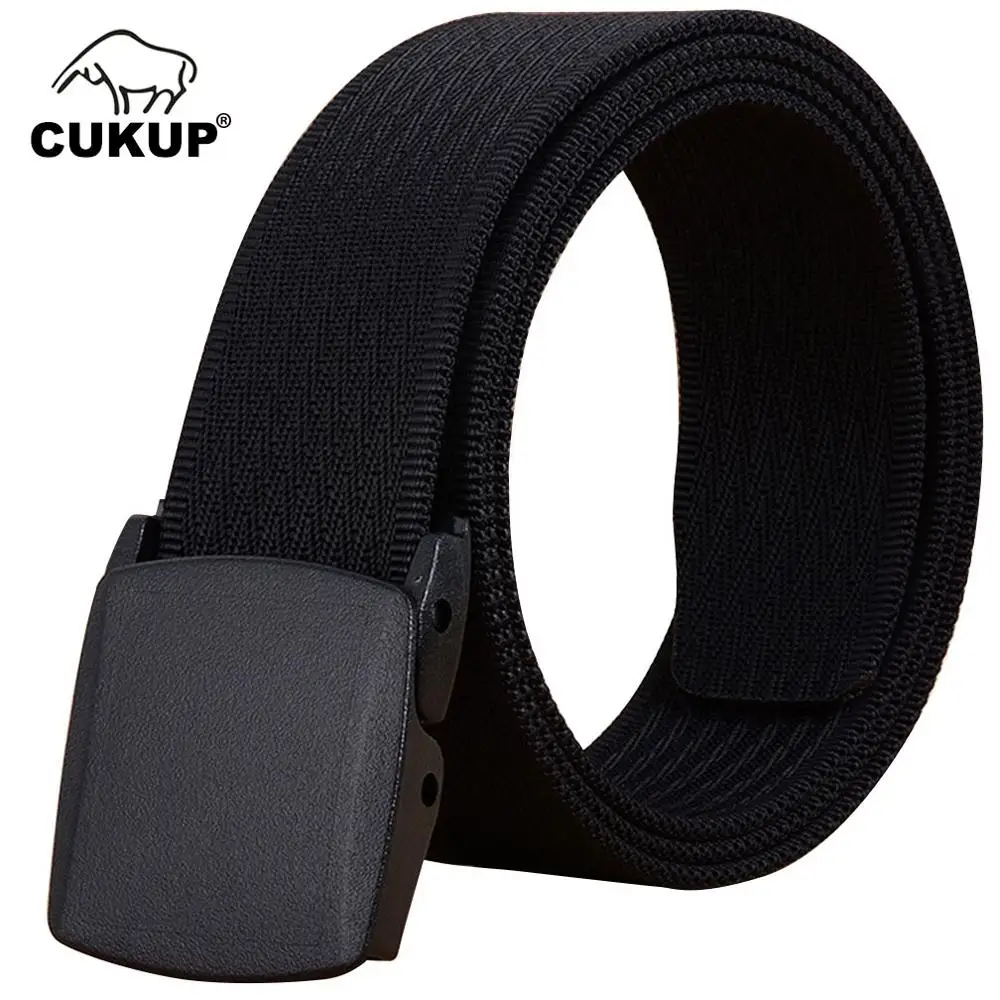 CUKUP Unisex Design Quick Drying Quality Black Nylon Waist Belts Buckle ...