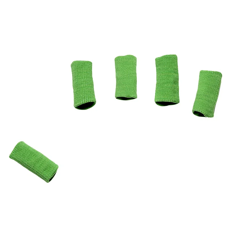 5pcsSport пальцевая шина защита для пальцев Защита для пальцев Поддержка эластичный спортивный аксессуар полоса волейбол протекторы для пальцев для баскетбола - Цвет: Зеленый