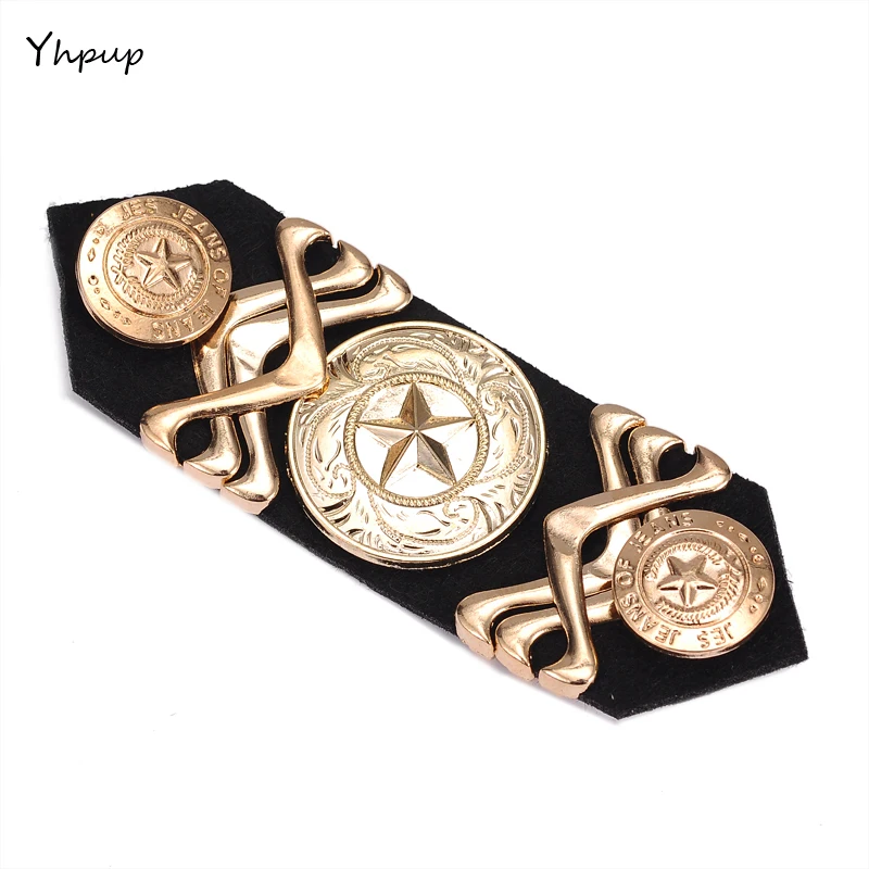 Yhpup красивый модный костюм для панков рубашка булавки на плечи Epaulet Epaulette одежда