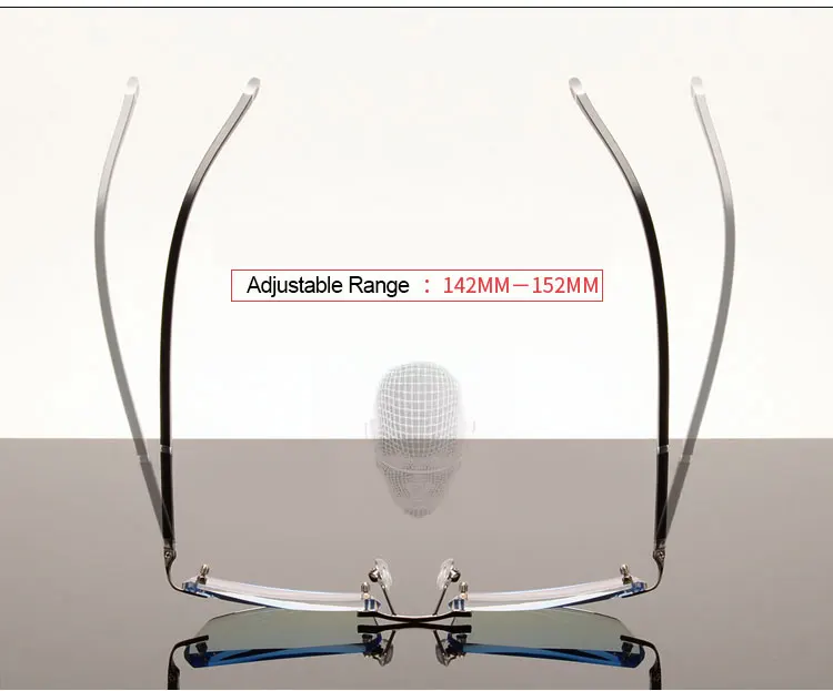 Модные очки A001, алмазная обрезка, без оправы, очки по рецепту, оптические очки, оправа для мужчин, очки