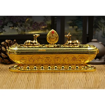 

Tibetan Incense Burner Metal Censer Strong and Durable Imitation Red Copper Incensory A $