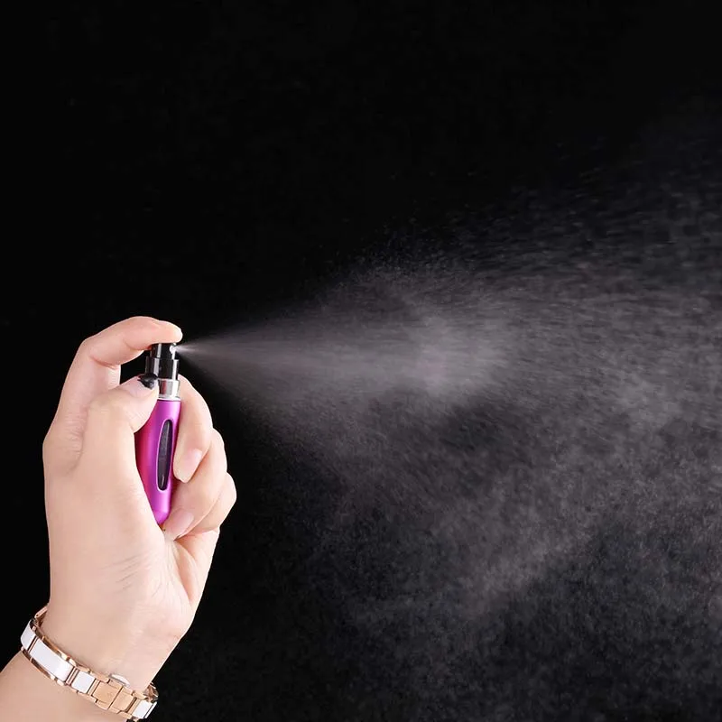 Refillable 5ml Refillable Mini Perfume Spray Bottle Aluminum Spray Atomizer Portable Travel Cosmetic Container Perfume Bottle-3