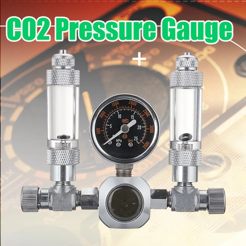

New Carbon dioxide meterHigh Quality CO2 Equipment Regulator Gauge bubble counter Gauge Cylinders Pressure Regulator