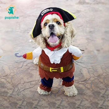 

PUPISHE Dog Costumes Pirates Pet Dog Costume Pet Suit Cowboy Rider Style Clothes Up Clothing for Small Medium Dogs Puppy Gift