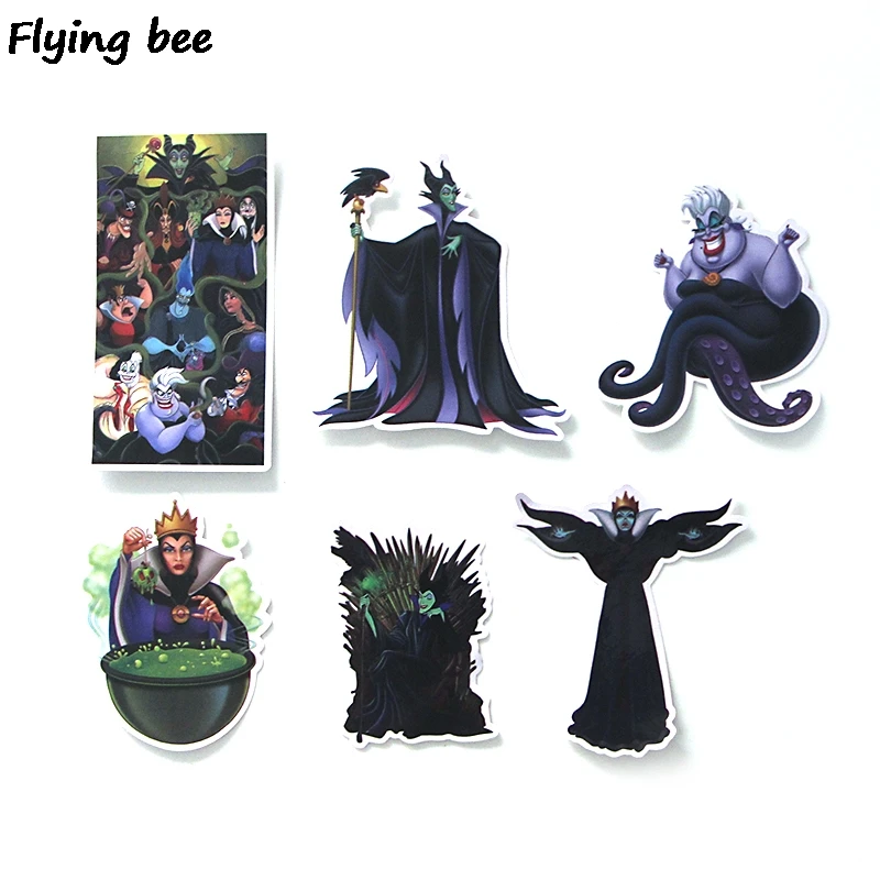 Flyingbee 17 шт. Maleficent Граффити стикер s для детей DIY багаж ноутбук скейтборд Автомобиль Велосипед телефон водонепроницаемый стикер X0134