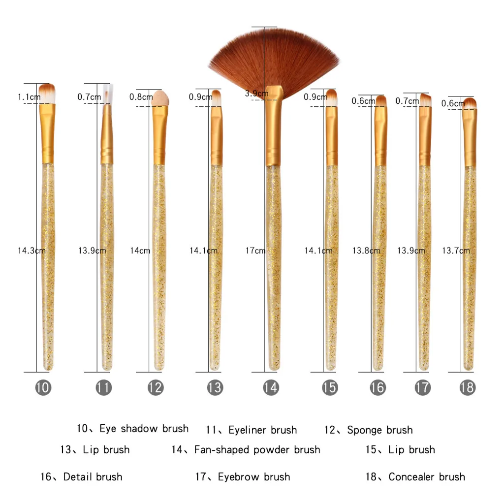 Maange макияжная кисточка Набор 18 шт Блестящий набор кистей для макияжа, инструменты для макияжа, косметический набор, набор блеск набор кистей для pincei набор для макияжа бровей, Прямая поставка
