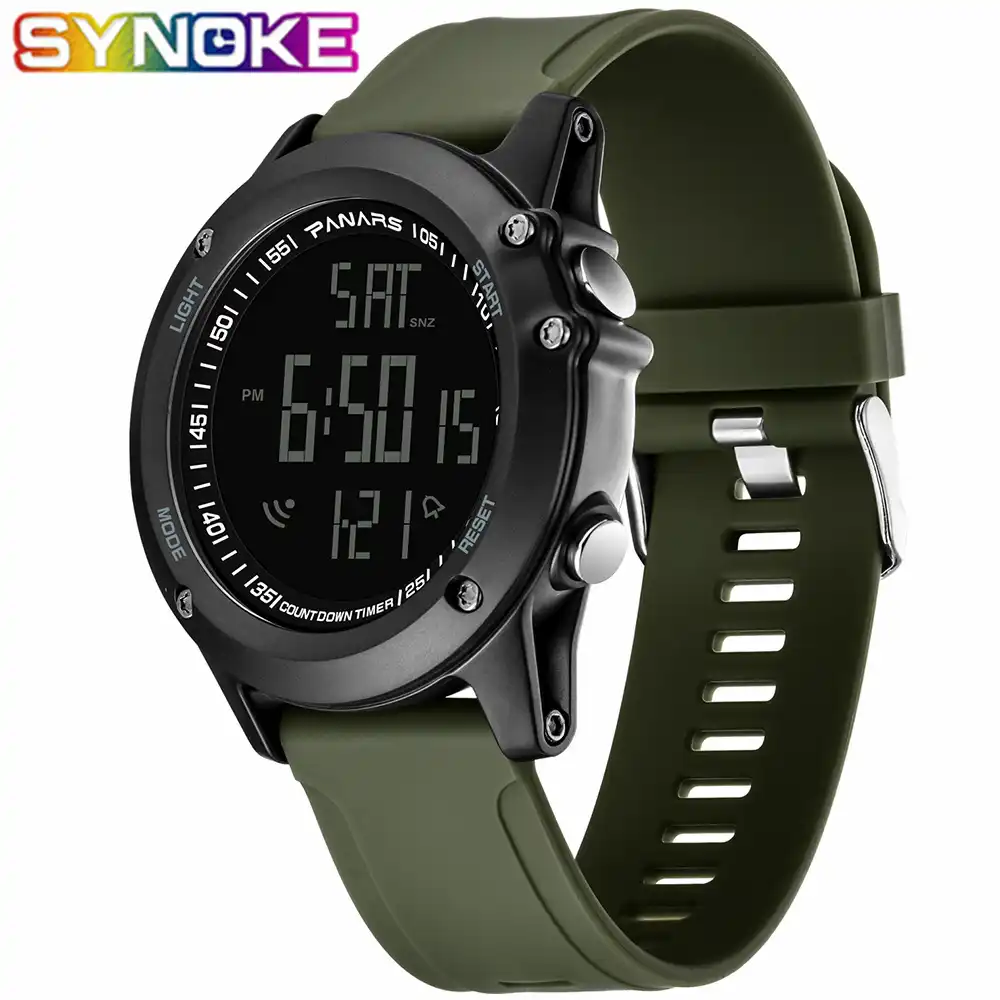 Synoke デジタル腕時計メンズ腕時計防水スポーツウォッチの Led メンズファッション Wirstwatches メンズシリコン耐性の腕時計男性 8015 デジタル腕時計 Aliexpress