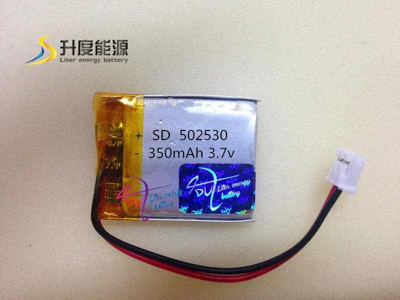 

XHR-2P 2.0 3.7V 502530 350 mah lithium-ion polymer battery quality goods quality of CE FCC ROHS certification authority
