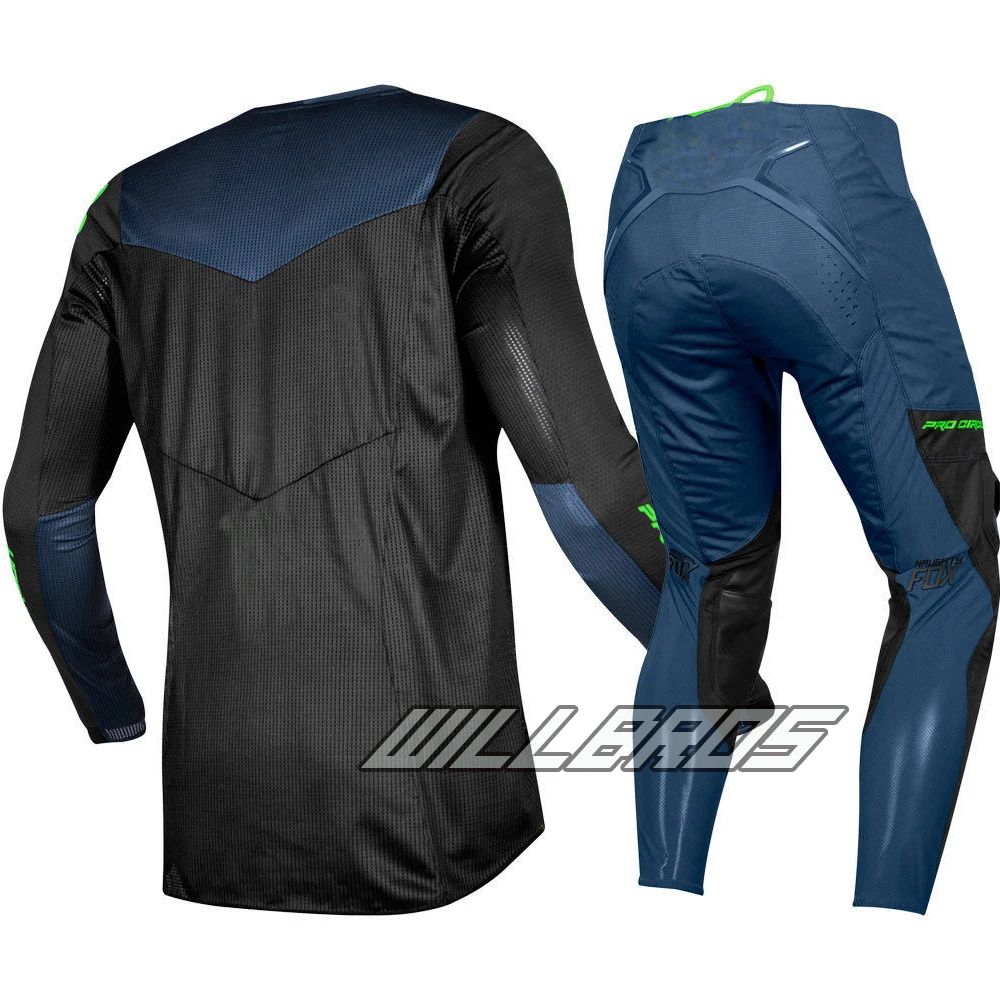 MX gear 180 Prizm темно-синяя желтая футболка для мотокросса и штаны комбо ATV Dirt Bike Racing gear набор