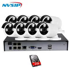 8CH 1080 P POE Системы 2MP IP Камера облако 8CH 1080 P 48 В POE NVR CCTV Системы Ночное видение видео комплект видеонаблюдения