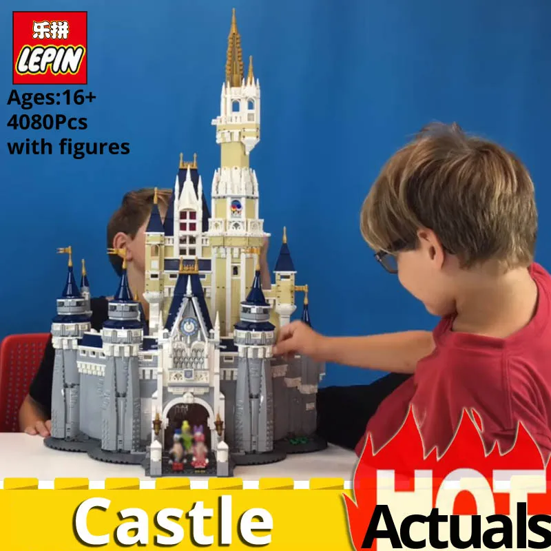 

1:1 Cinderella Princess Castle City 4190pcs Model Compatible legoINGlys 71040 Building Block Bricks Children girl Toy Gift DIY