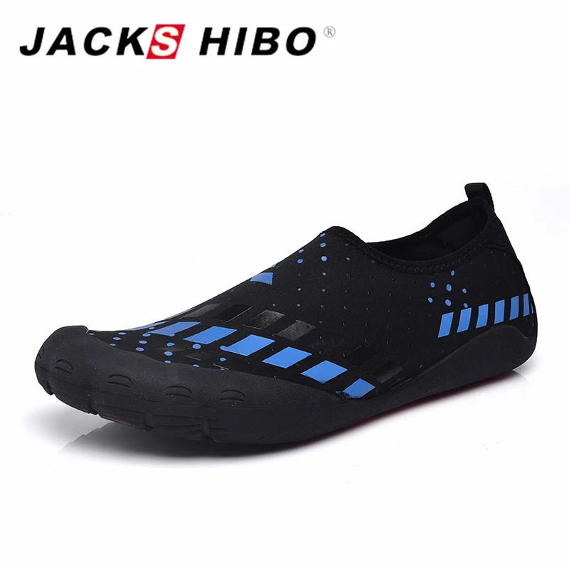 

JACKSHIBO Summer Men Sandals Slipony Water Shoes Quality Large Size Sandalias Male Waterpark Sandals Aqua Slippers for Beach
