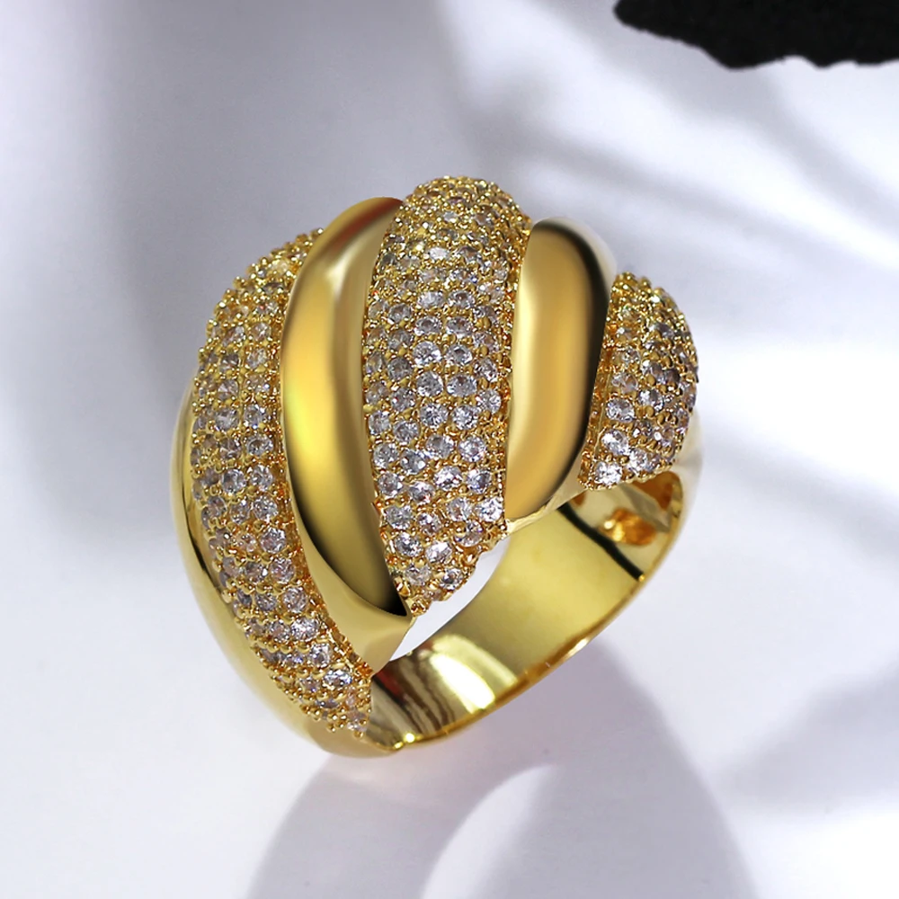 Новое модное кольцо! Ювелирные изделия белого и золотистого цвета, брусчатка, Кристальные камни, Роскошные, опт, много лучших друзей, большие кольца для женщин
