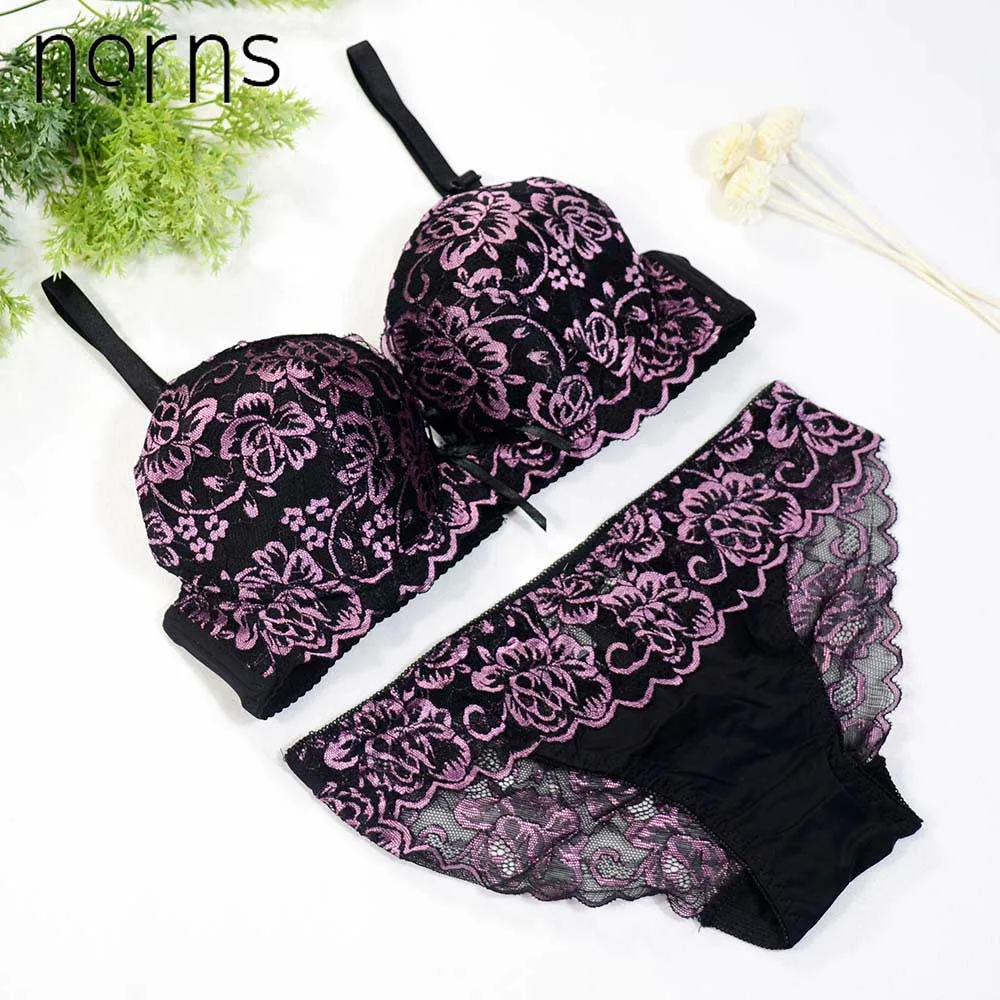 Norns, женское нижнее белье, набор размера плюс, нижнее белье с принтом, комплект нижнего белья, кружевной женский бюстгальтер, сексуальный бюстгальтер, пуш-ап, бюстгальтеры, интимный Бесшовный