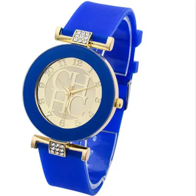 

New Hot Fashion Ladies Simple Crystal Geneva Leisure Quartz Fashion Watch Men Silicone Watch Dress Watch
