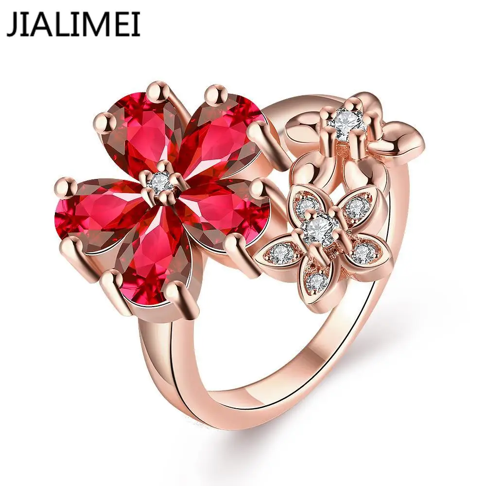 

2016 New Arrival Simple Style Finger Ring Gold Plate Micro Inlay Cubic Zircon Lady Ring Wholesale R386-B-8