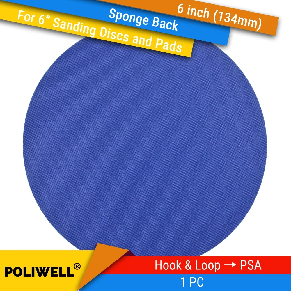 6 inch(150mm) Hook&Loop Convert to PSA Interface Pads For Backup Pads