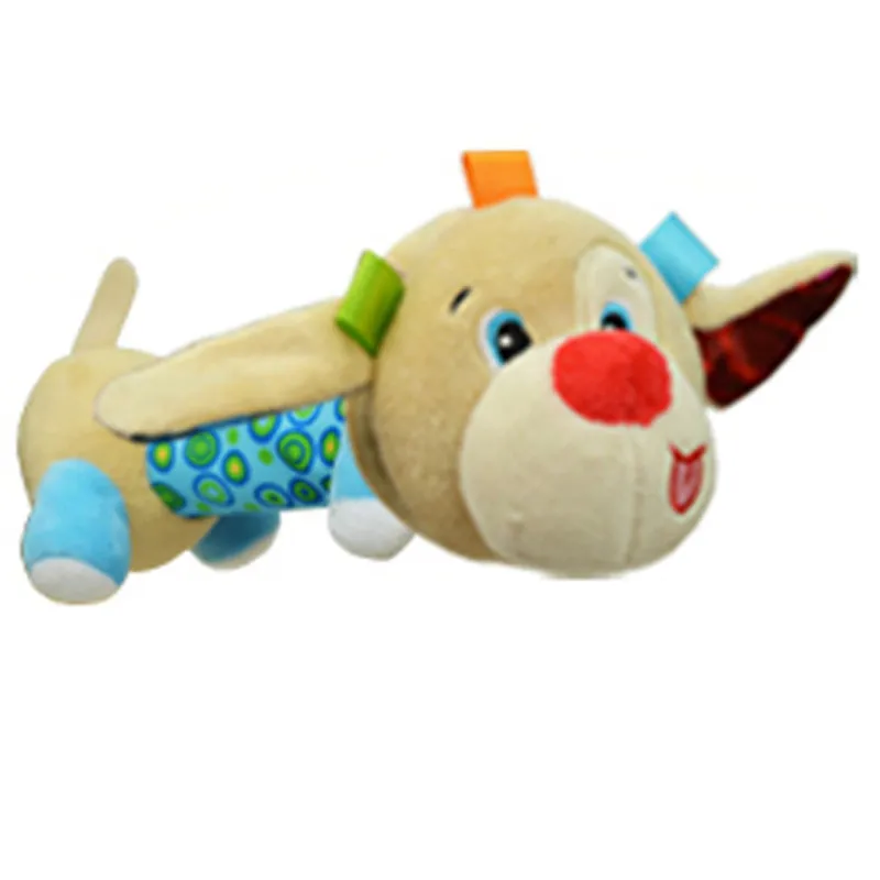 Sozzy/Мягкая Детская плюшевая игрушка, безопасная, искажающая зеркальный звук, разноцветные милые животные, Лев, Сова, собака, слон - Цвет: dog