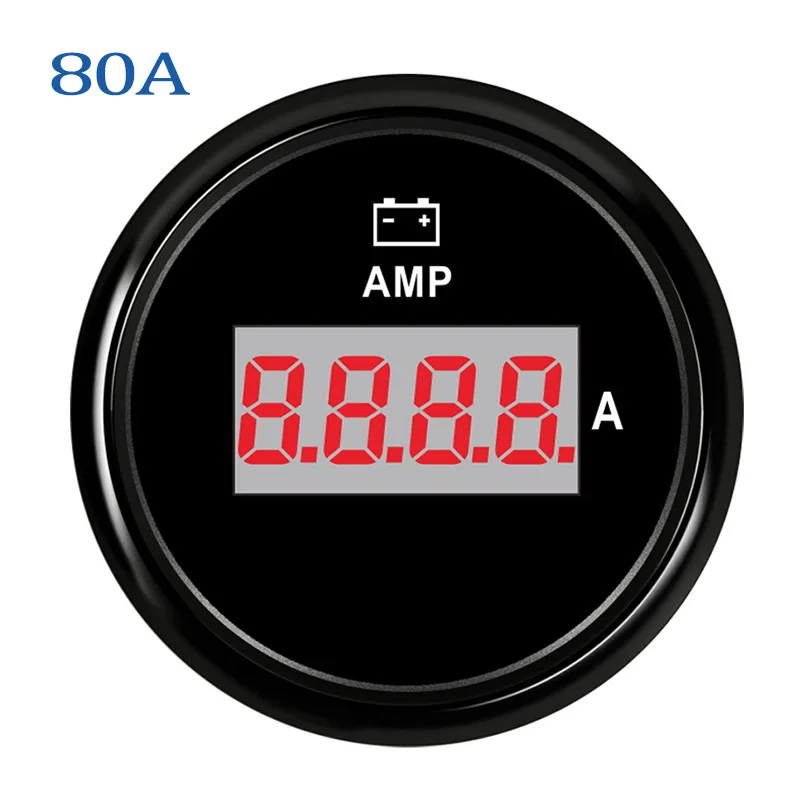 52 мм Цифровые амперметры 0-150A 9-32 в амперметр водонепроницаемый ЖК-дисплей красная подсветка для автомобиля лодки Авто грузовика