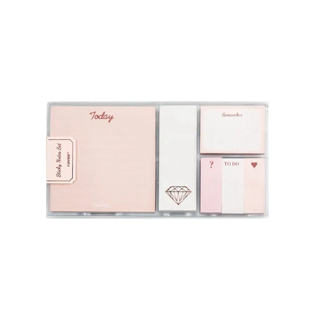 

Affordable Rose Gold Memo Pad Set Cute Post Sticky Notes Notepads Set Fashion Creative Gift Office Accessories Stationery Stor