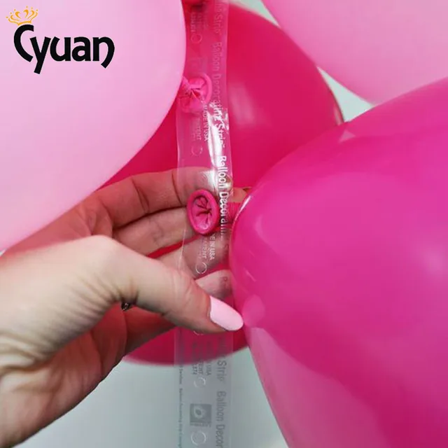 Cyuan 5m Birthday Party Helium Balloon Decoration Transparent PVC Chain Balloon Chain Arch Wedding Wall Party Decor Supplies