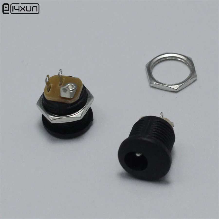 5 шт. DC 022 5*2 1/5 5x2 1 мм разъем питания DC022 панель монтажный с гайкой|panel mount connector|panel